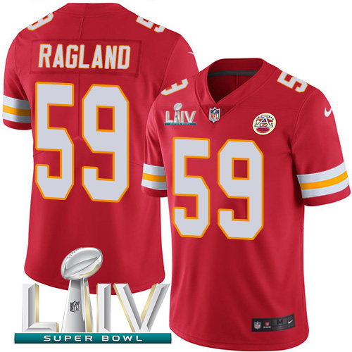 Kansas City Chiefs Nike #59 Reggie Ragland Red Super Bowl LIV 2020 Team Color Youth Stitched NFL Vapor Untouchable Limited Jersey->youth nfl jersey->Youth Jersey